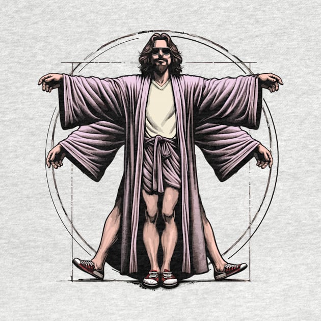 Vitruvian Dude Da Vinci Vitruvian Man Big Lebowski by GIANTSTEPDESIGN